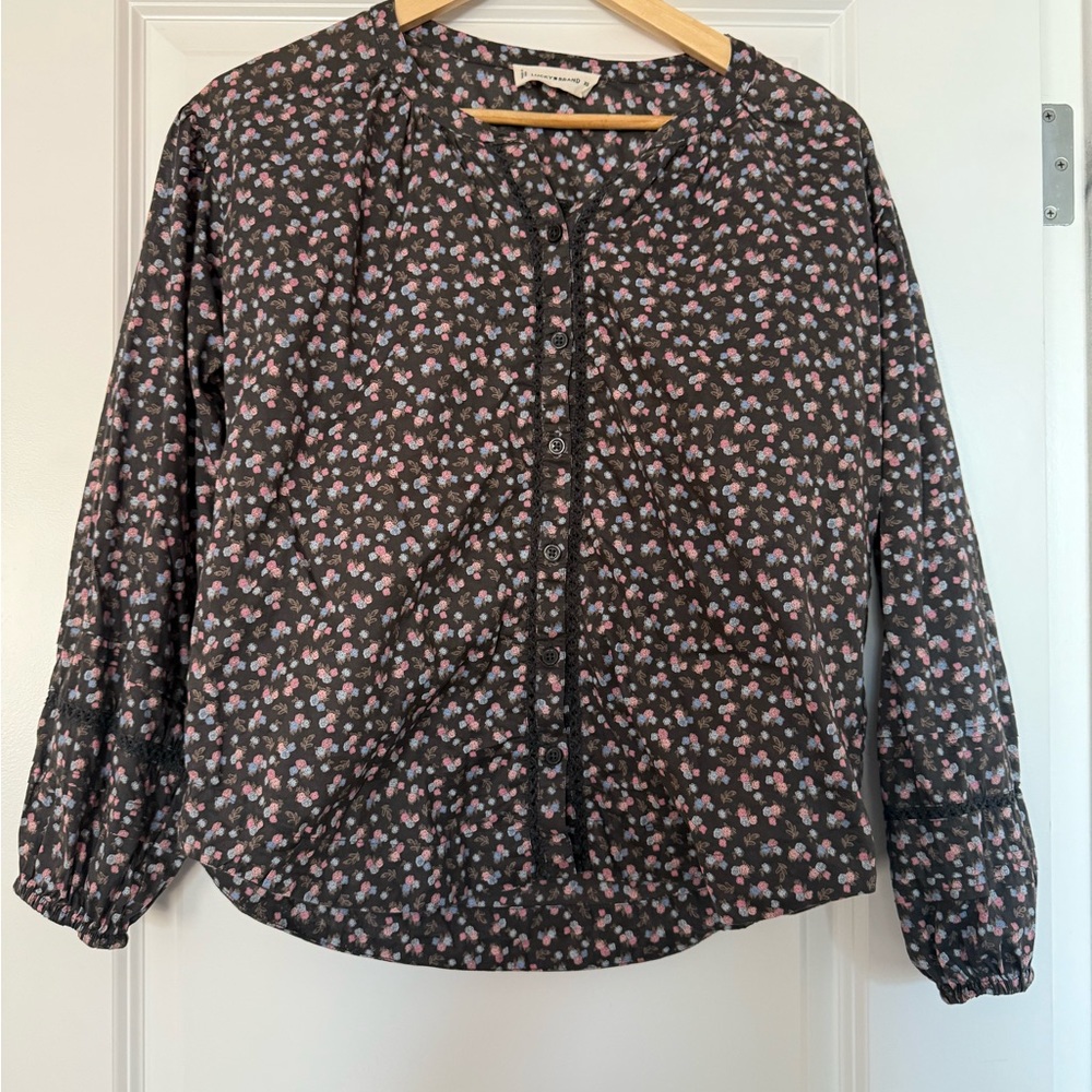 Lucky Brand Floral Peasant Top